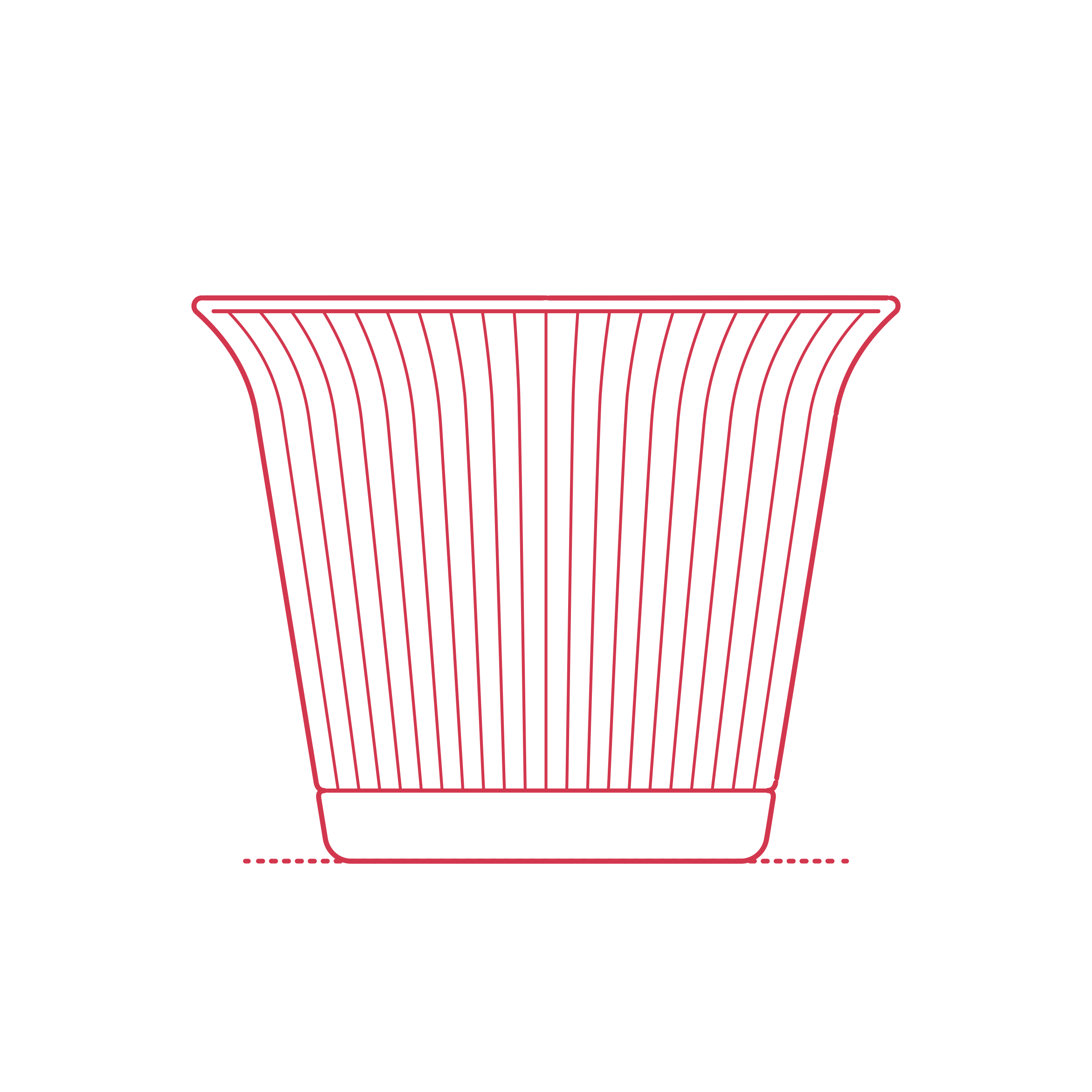 Objects Plant Pots Ikea Kamomill Plant Pot Medium Editable Svg Line Art Free Vectors